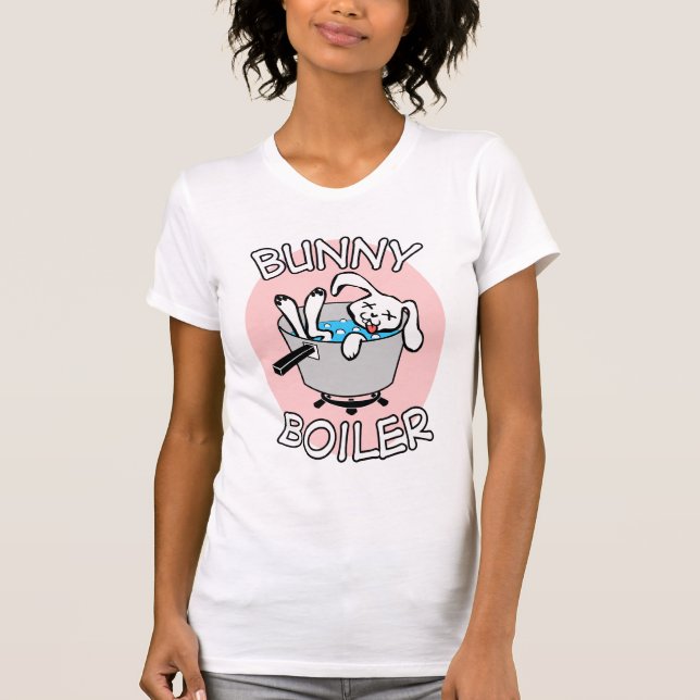 T-shirt de dames de chaudière de lapin (Devant)