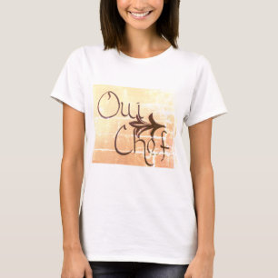 T-shirt de dames de chef d'Oui