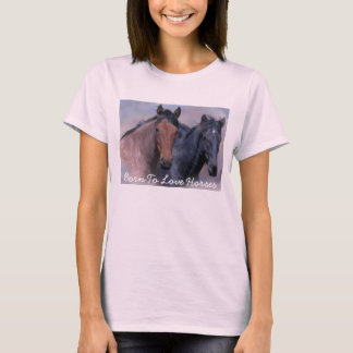 T-shirt de dames de chevaux sauvages