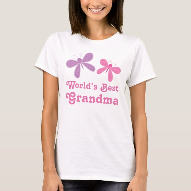 T-shirt de dames de la grand-maman du monde de (Devant)