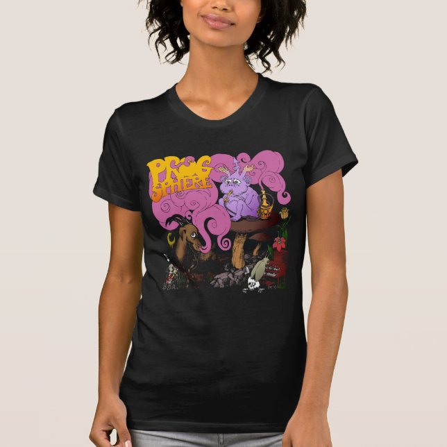 T-shirt de dames de ProgSphere petit : Noir (Devant)