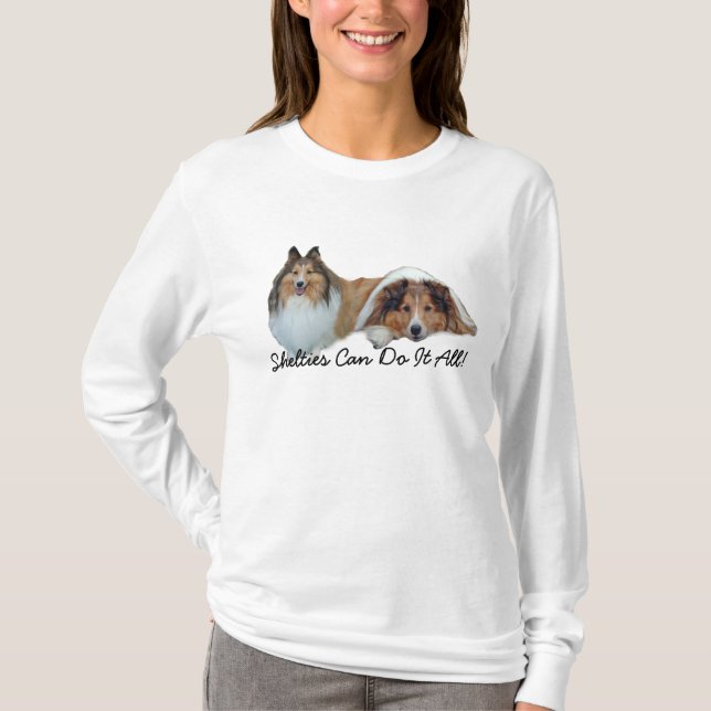 T-shirt de dames de Sheltie (Devant)