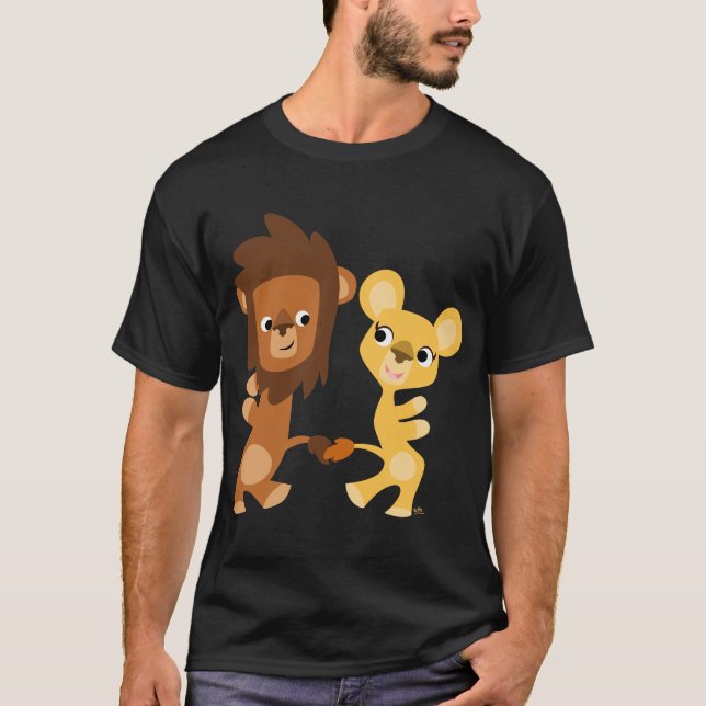 T-shirt de danse de lion et de lionne de bande (Devant)