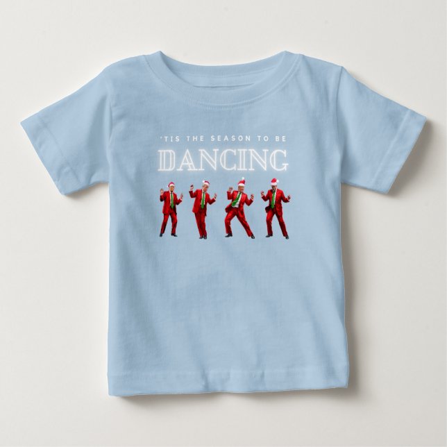 T-shirt de danse Trump de Noël pour bébé (Devant)