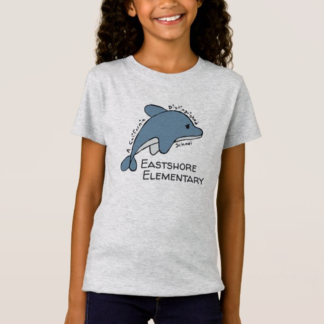 T-shirt de dauphin lugubre pour filles (Devant)