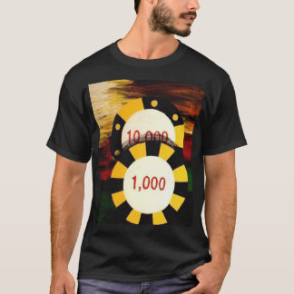 T-shirt de décor d'art de jetons de poker