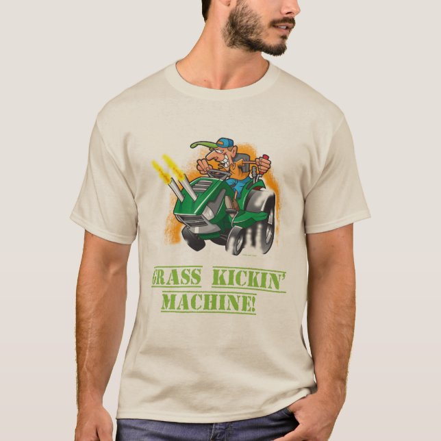 T-shirt de découpeuse de l'herbe des hommes (Devant)
