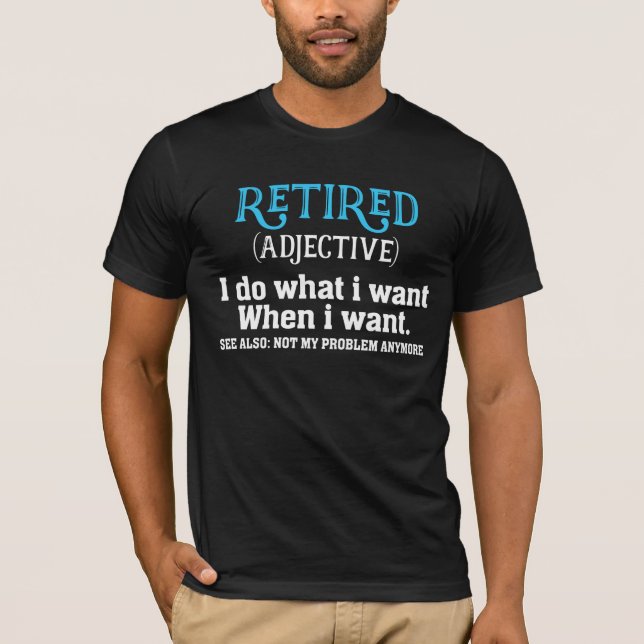 T-shirt de définition à la retraite, sac de retrai (Devant)