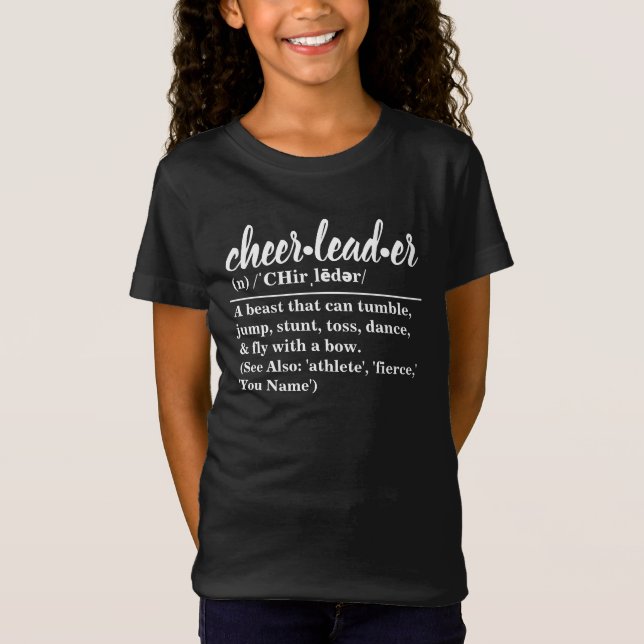 T-shirt de définition de Pom-pom girl personnalisé (Devant)
