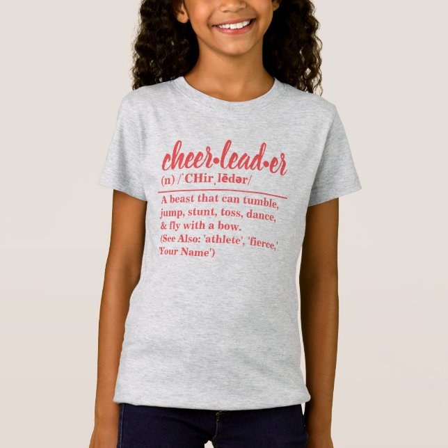 T-shirt de définition de Pom-pom girl personnalisé (Devant)