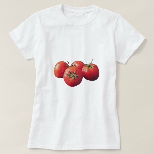 T-shirt De délicieuses tomates sont ici (Design devant)