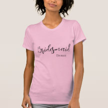 T-Shirt de Demoiselle d'Honneur à Nom Personnalisé