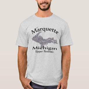 T-shirt de design de carte Marquette Michigan