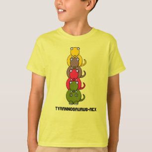 T-shirt de dessin animé coloré Tyrannosaurus-Rex