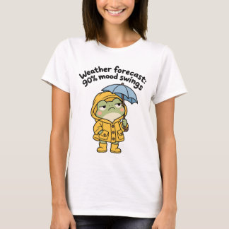 T-shirt de dessin animé de prévision météo avec de