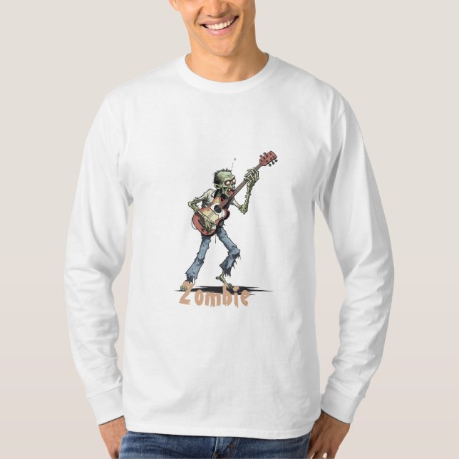 T-shirt de dessin animé Zombie (Devant)