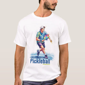 T-shirt de dessin de pickleball