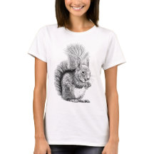 T-shirt de dessin d'écureuil