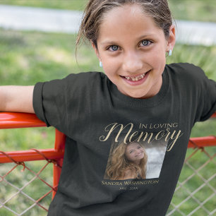 T-Shirt de deuil personnalisé avec photo pour enfa