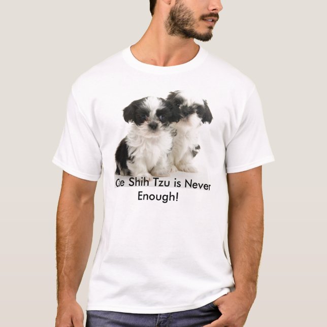 T-shirt de deux chiots de Shih Tzu (Devant)