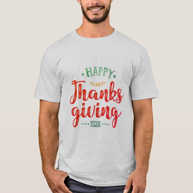 T-Shirt de devis de jour bon thanksgiving (Devant)