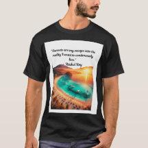 T-shirt de devis d'évasion du coucher de soleil