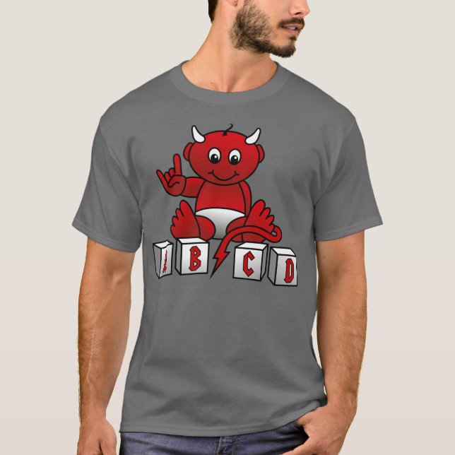 T-shirt de diable de bébé d'ABCD (Devant)