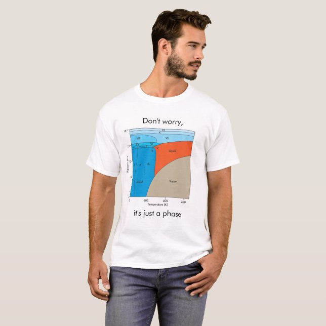 T-shirt de diagramme de phase de l'eau (Devant entier)