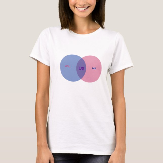 T-shirt de diagramme de Venn (Devant)