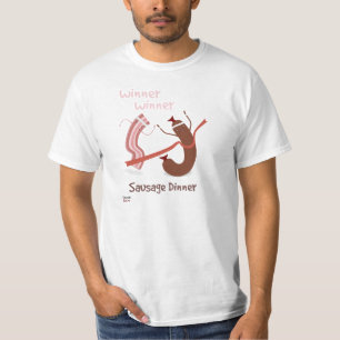 T-shirt de dîner de saucisse de gagnant de gagnant