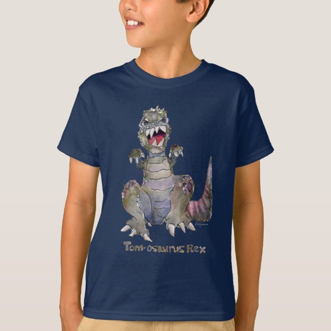 T-shirt de dinosaure de bande dessinée de (Devant)