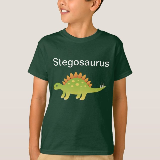 T-shirt de dinosaure de Stegosaurus (Devant)