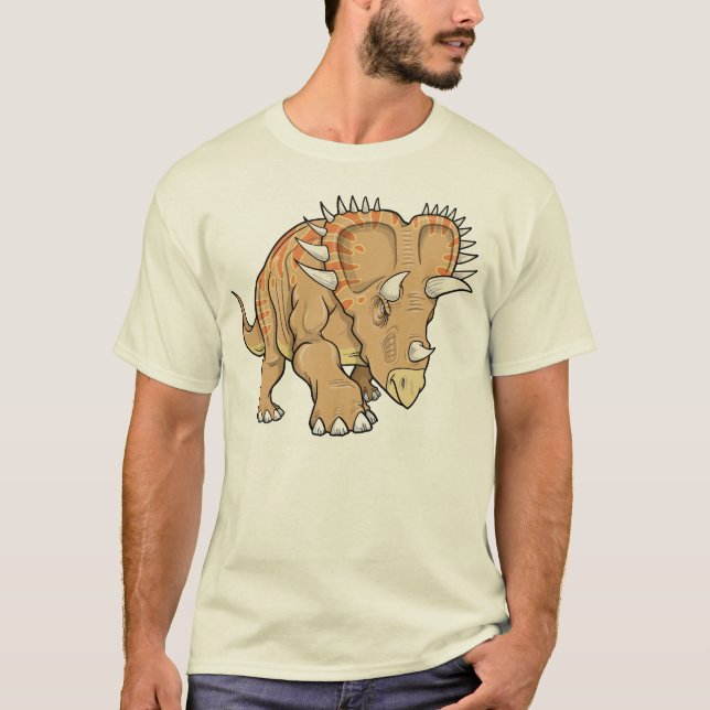 T-shirt de dinosaure de Triceratops (Devant)
