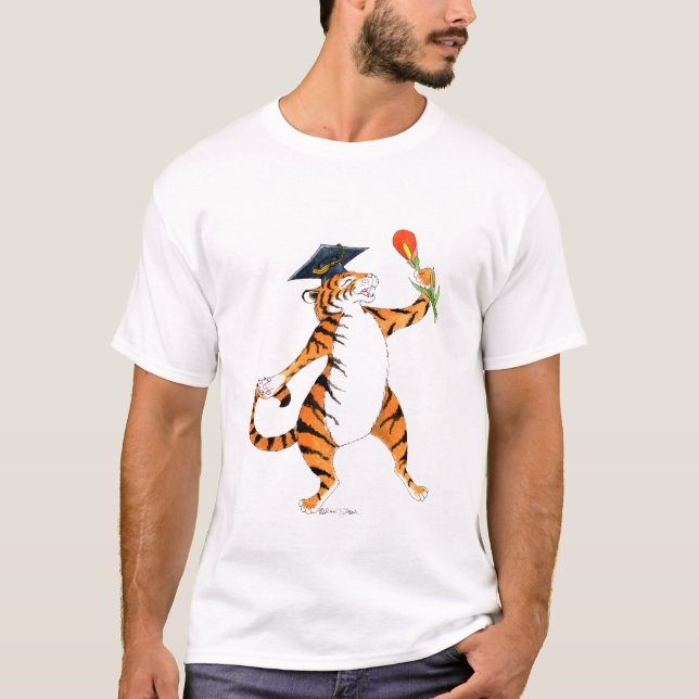 T-shirt de diplômé de tigre (Devant)
