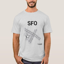 T-shirt de disposition d'aéroport de SFO