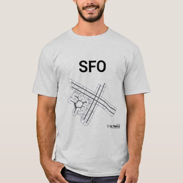 T-shirt de disposition d'aéroport de SFO (Devant)