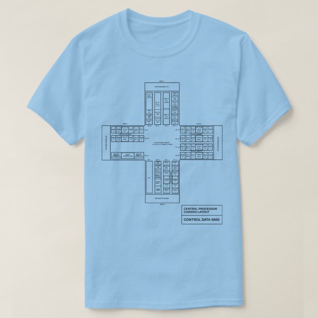 T-shirt de disposition de châssis de la CDC 6600 (Design devant)