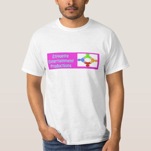 T-shirt de divertissement d'étiquette (Devant)