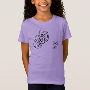 T-shirt de doodle B&W Flutterfly pour bébé