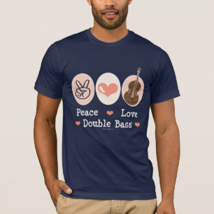T-shirt de double basse d'amour de paix