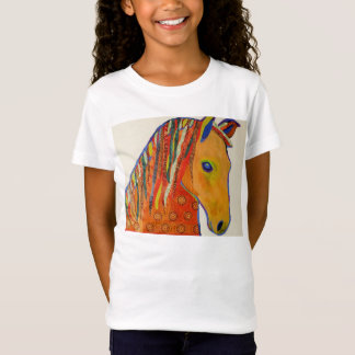 T-shirt de douille de casquette de filles avec la
