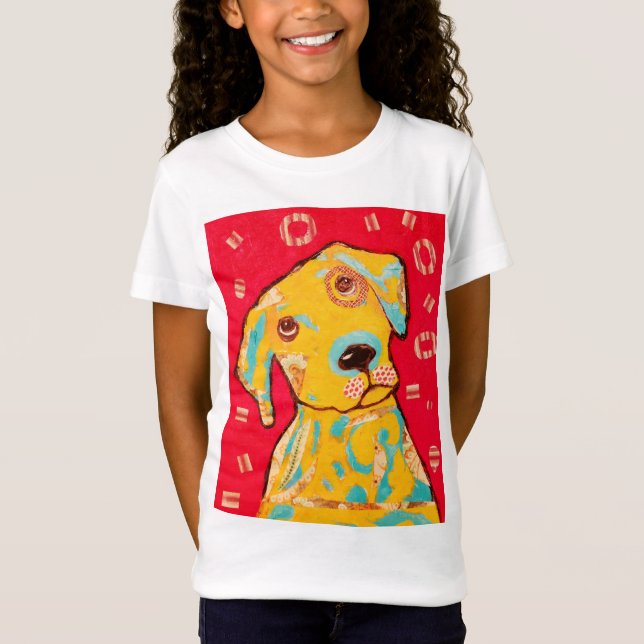 T-shirt de douille de casquette de filles avec la (Devant)