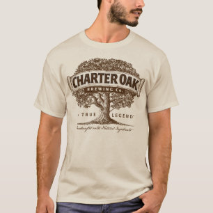 T-shirt de douille de chêne de charte long