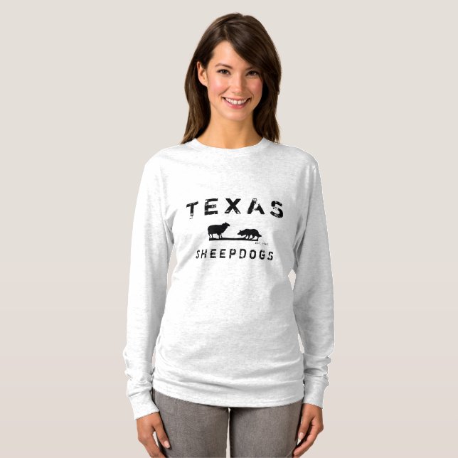 T-shirt de douille de chiens de berger du Texas (Devant entier)