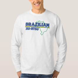 T-shirt de douille de Jiu Jitsu de Brésilien long
