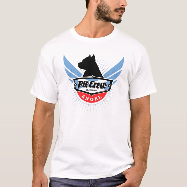 T-shirt de douille de short d'ange de pitbull (Devant)