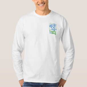 T-shirt de douille du chien chanceux des hommes