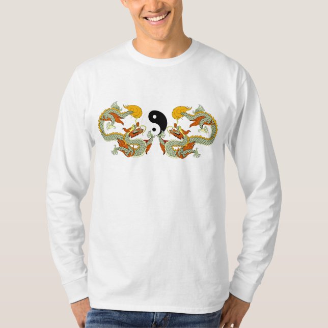 T-shirt de dragon de Yin Yang (Devant)