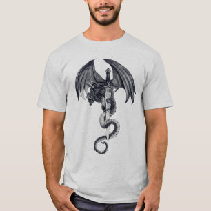 T-shirt de dragon et d'épée
