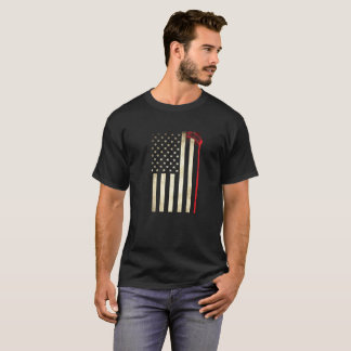 T-shirt de drapeau américain d'hockey